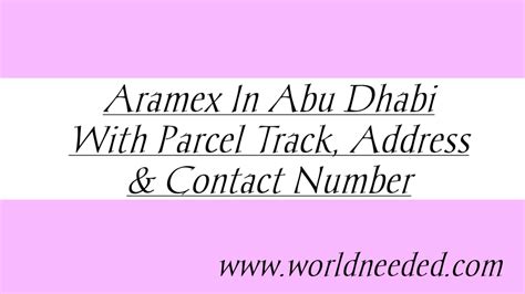 aramex uae contact number abu dhabi